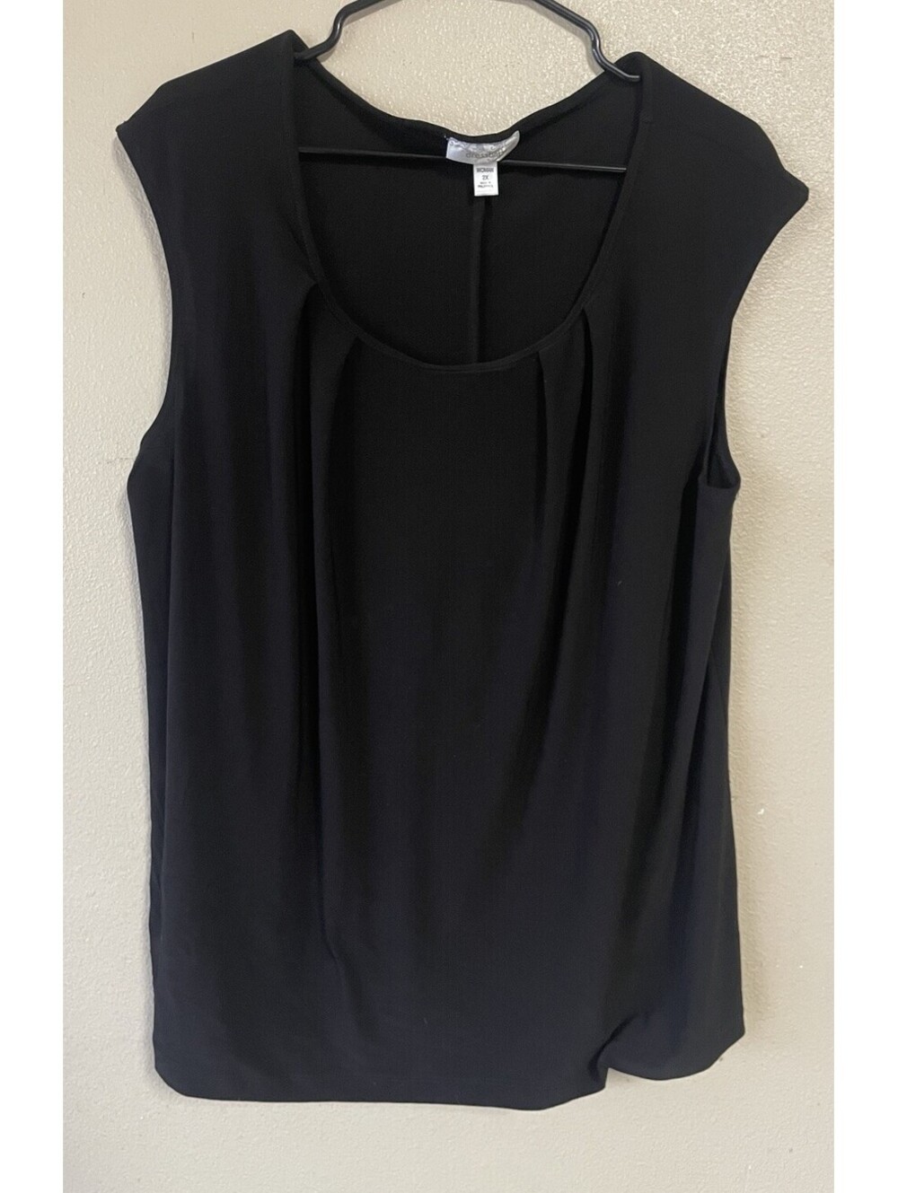 Plus Size Blouse 2x Dressbarn Black Sleeveless